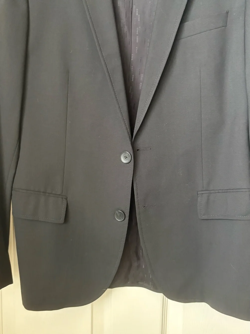 HUGO Black Two-Button Mens Blazer